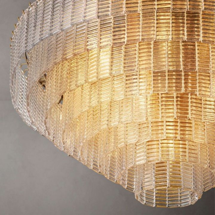 Sirene Clear Round Chandelier 52"
