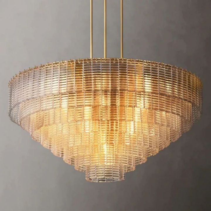 Sirene Clear Round Chandelier 52"