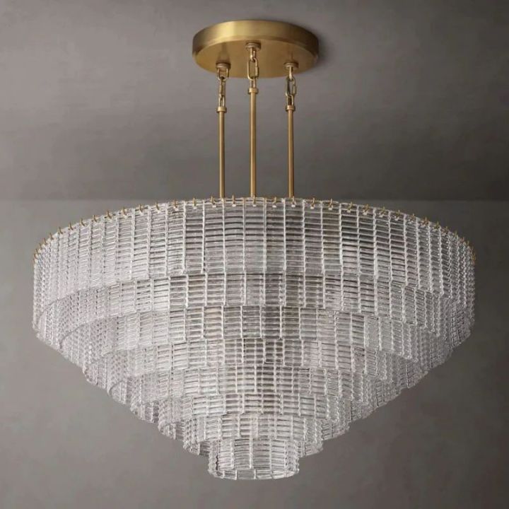 Sirene Clear Round Chandelier 52"