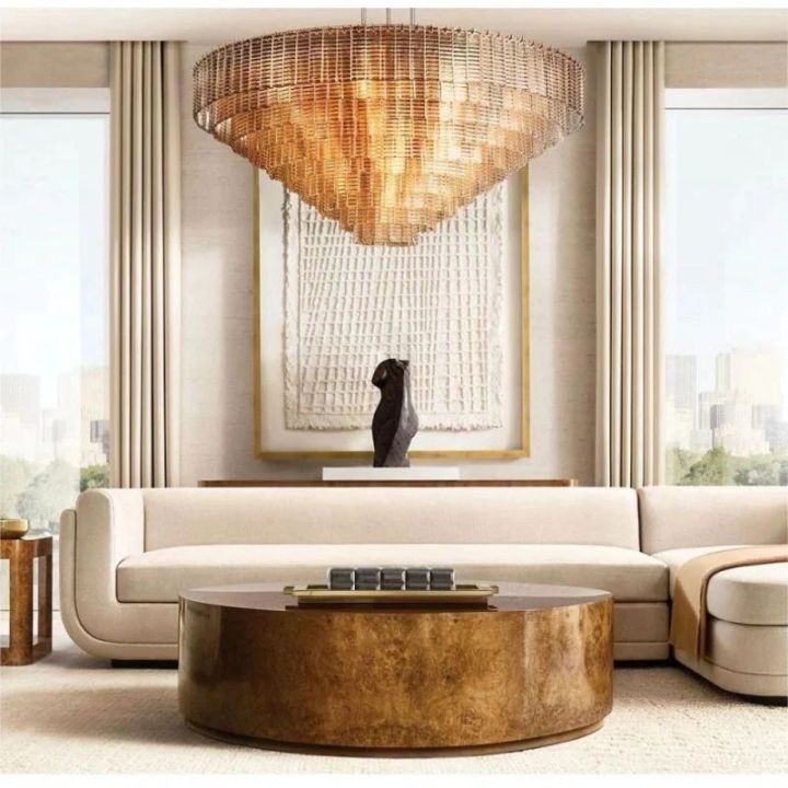 Sirene Clear Round Chandelier 52"