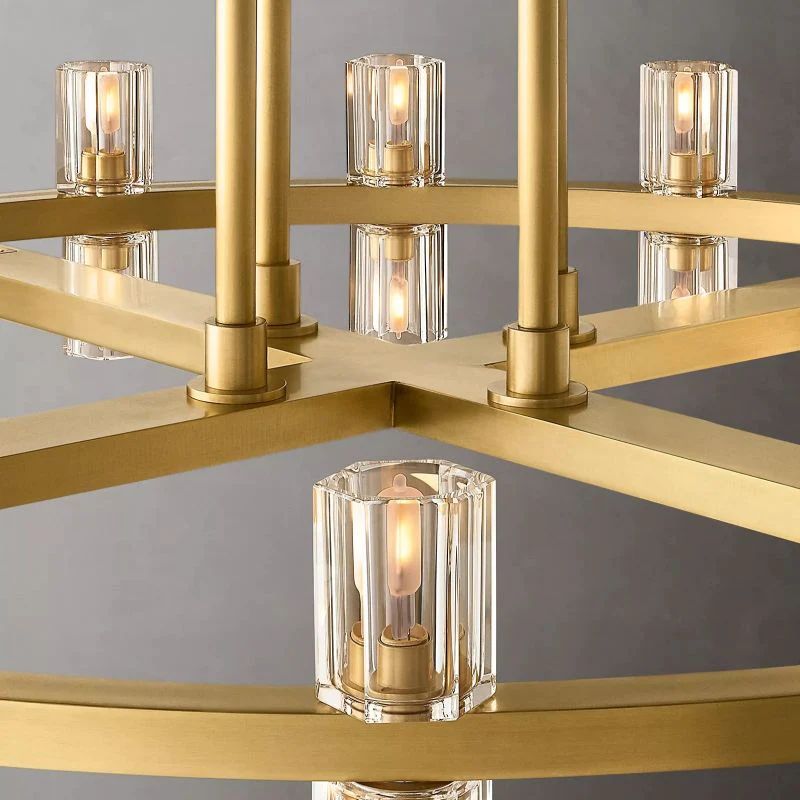Arcachon Round 2-Tier Chandelier 60" For Living Room