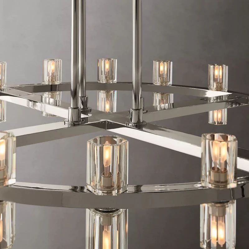 Arcachon Round 2-Tier Chandelier 60" For Living Room