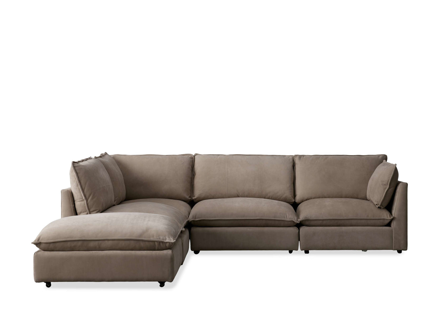 Owen Nubuck Leather Five-Piece Sectional
