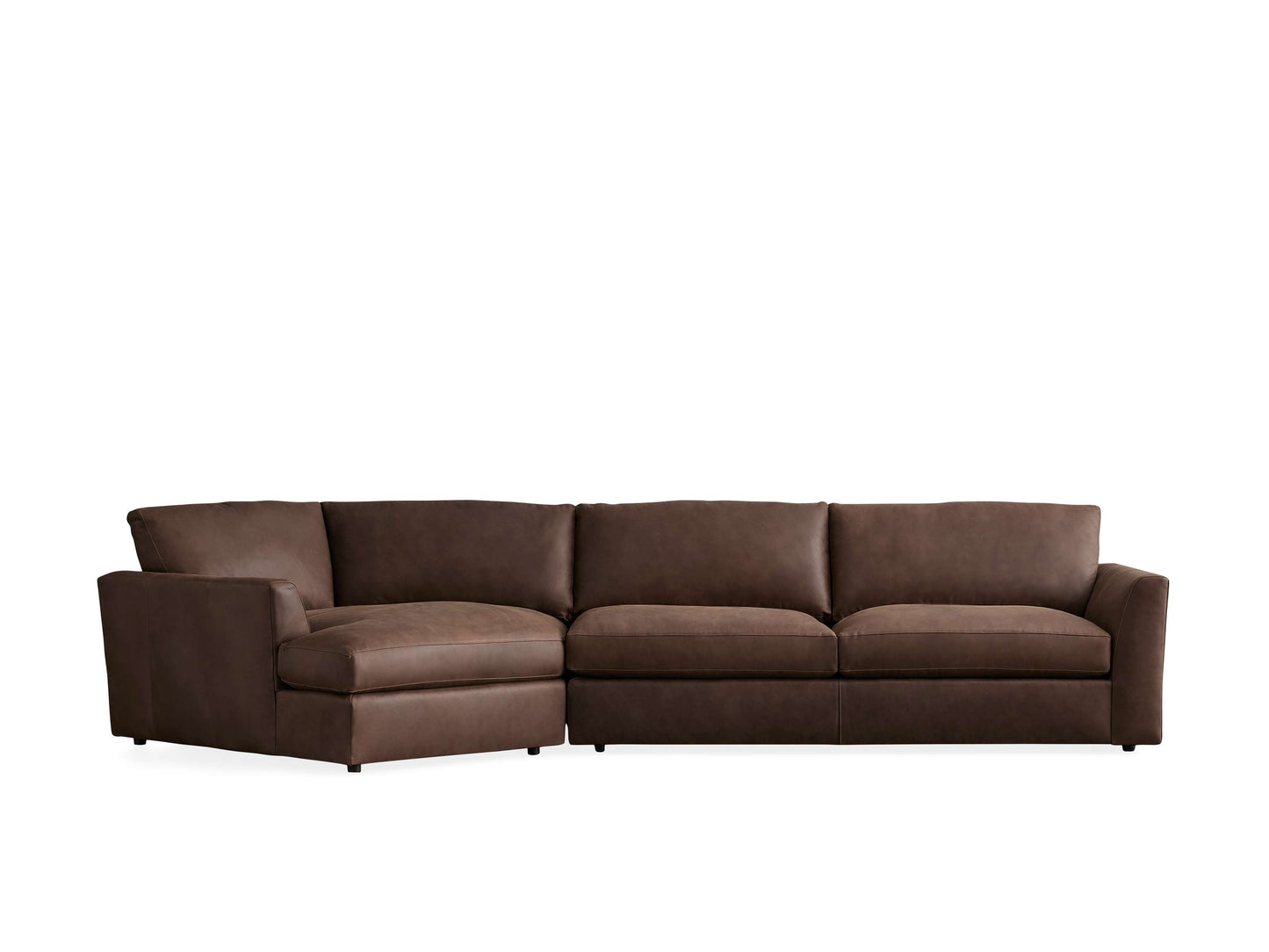 Vernon Leather Two-Piece Cuddle Chaise Sectional