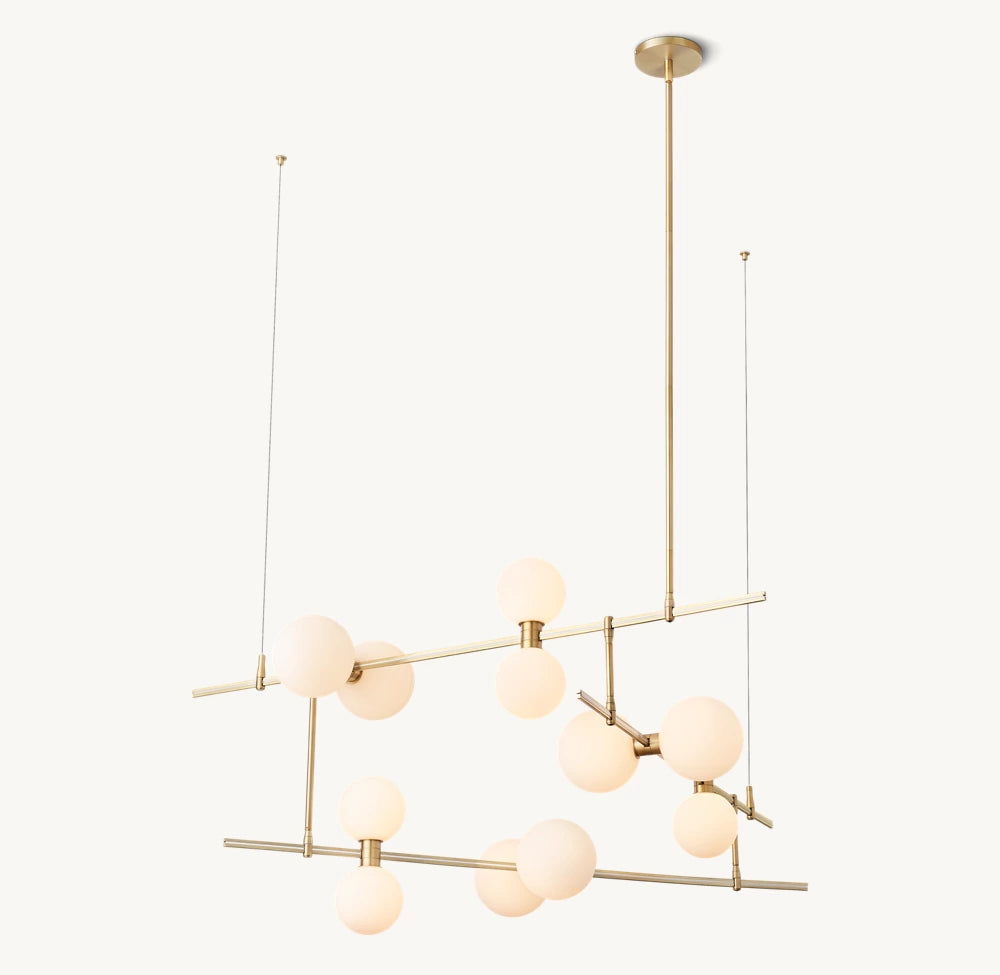 Modern Rail Chandelier 48"