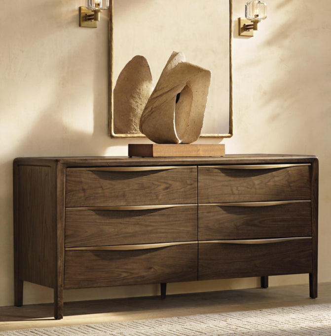 Gael Walnut 9-Drawer Dresser