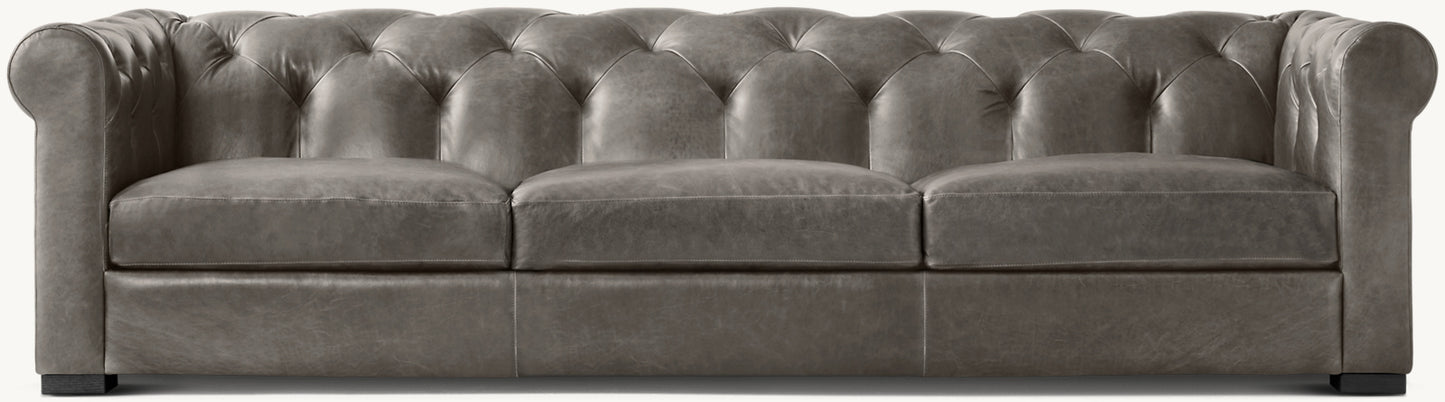 Modena Leather Chesterfield 3-Cushion Sofa