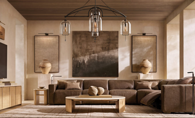 Lennon Recliner Modular Leather 6-Piece L-Sectional