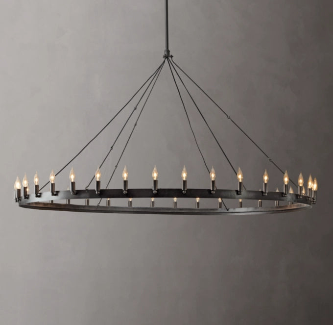 Camino Vintage Candelabra Round Chandelier 73"