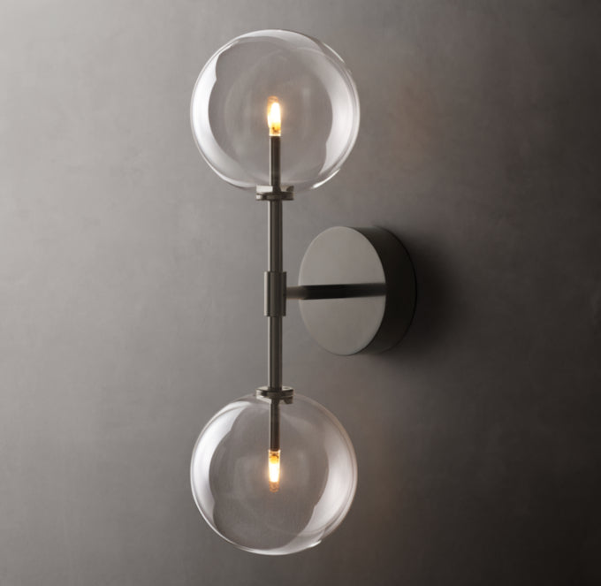 Glass Globe Linear Sconce