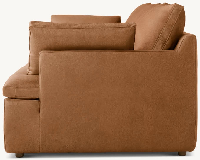 Cloud Leather Track Arm 3-Cushion Sofa