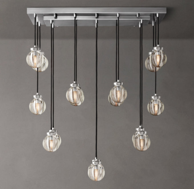 Pearl Rectangular Chandelier 36"