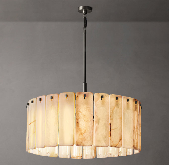 Calamette Onyx Round Chandelier 36"