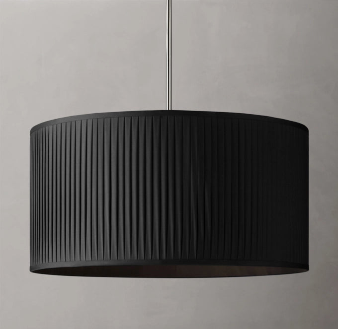 Reed Pleated Drum Pendant