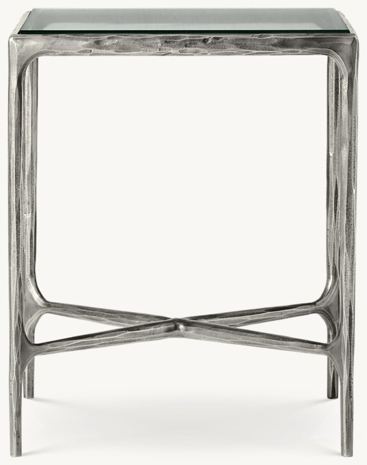 Thaddeus Glass Square Bedside Table