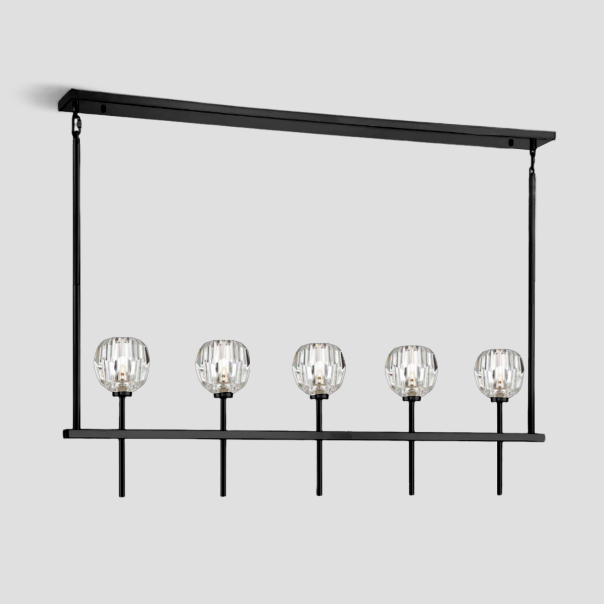 Kristina Clear Glass Linear Dining Room Chandelier