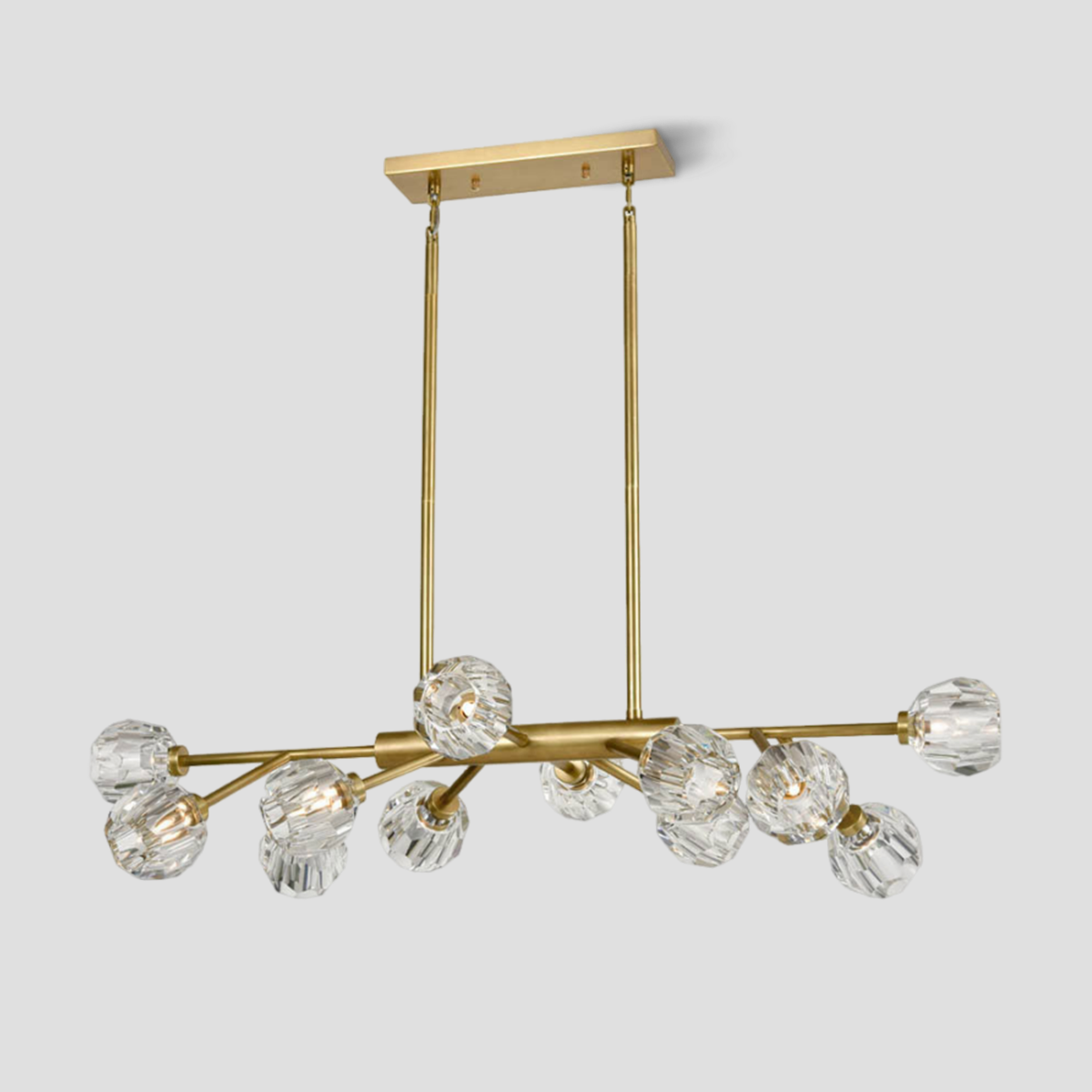 Kristina Clear Glass Linear Dining Room Chandelier
