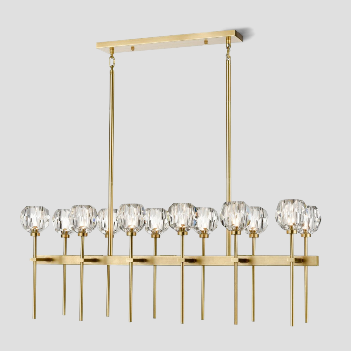 Kristina Clear Glass Linear Dining Room Chandelier