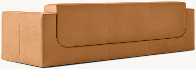 Sculptural Leather Sofa