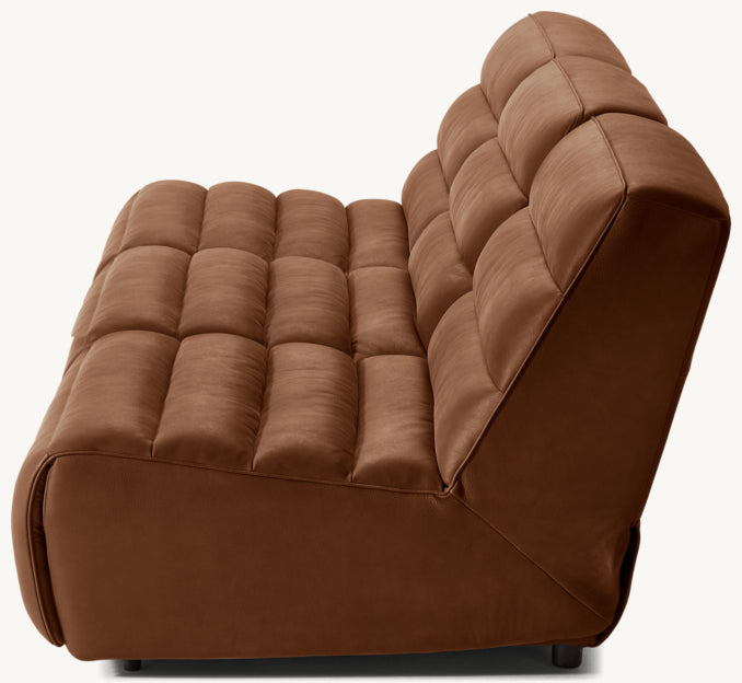 Chelsea Recliner Modular Leather Armless 3-Piece Sofa