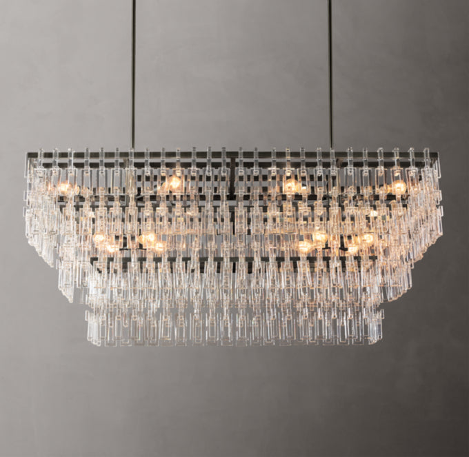 Marignan Tiered Rectangular Chandelier 60"