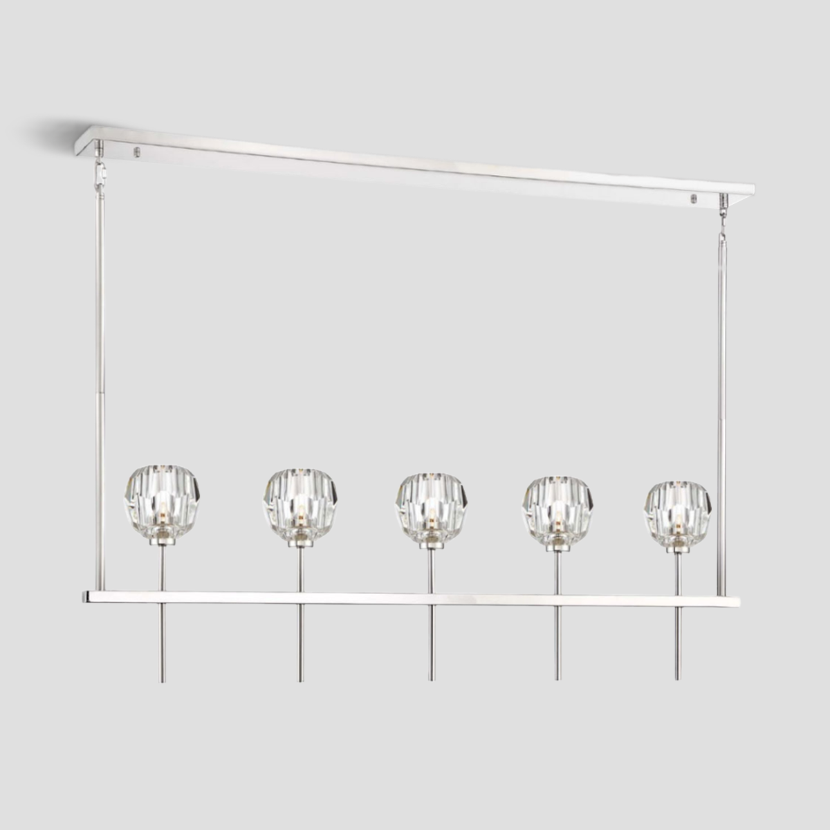 Kristina Clear Glass Linear Dining Room Chandelier