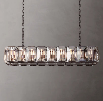 Harlow Crystal Rectangular Chandelier 62"