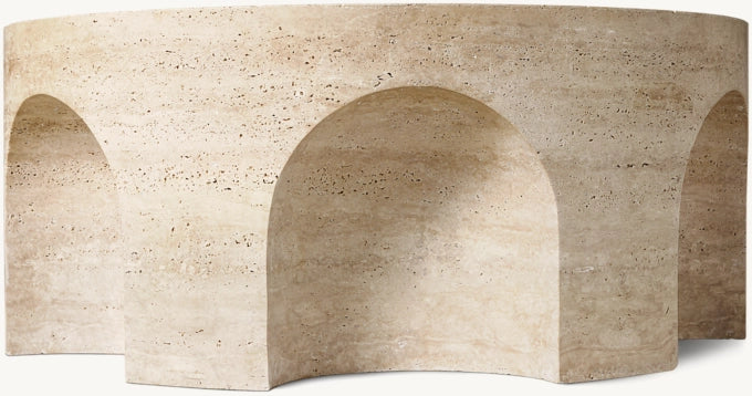 Volta Carved Round Coffee Table