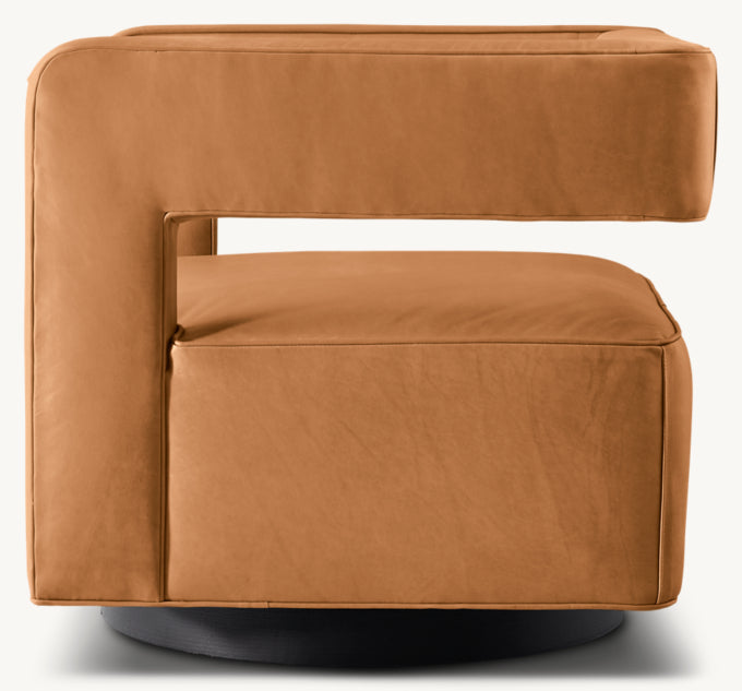 Drew Leather Swivel Chair