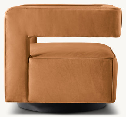 Drew Leather Swivel Chair