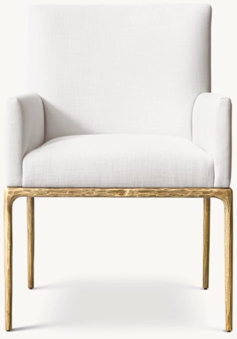 Thaddeus Track Fabric Dining Armchair