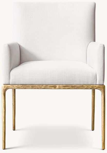 Thaddeus Track Fabric Dining Armchair