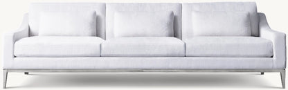 Italia Slope Arm 3-Cushion Sofa - Metal Base