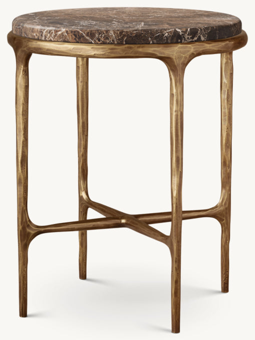 Thaddeus Marble Round Bedside Table