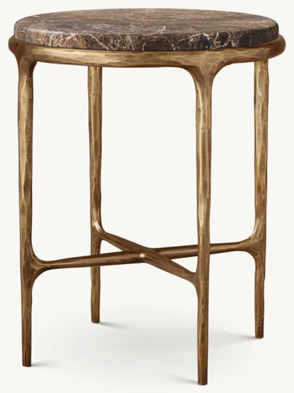 Thaddeus Marble Round Bedside Table
