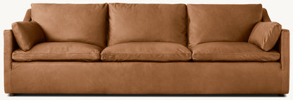 Cloud Leather Slope Arm 3-Cushion Sofa