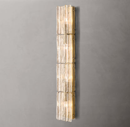 Lattice Clear Glass Grand Sconce