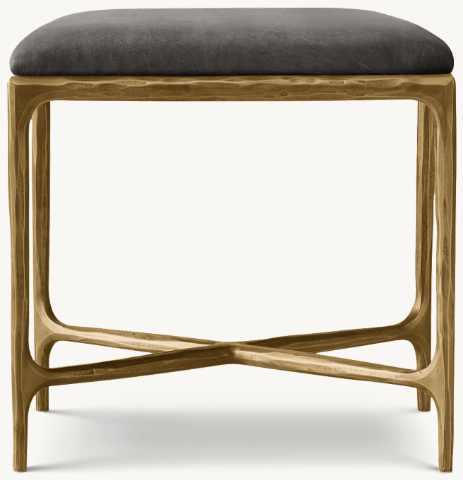 Thaddeus Leather Stool