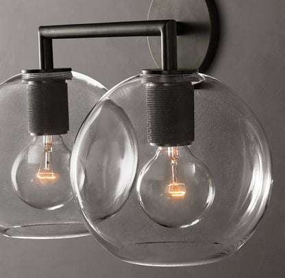 Utilitaire Globe Shade Double Sconce