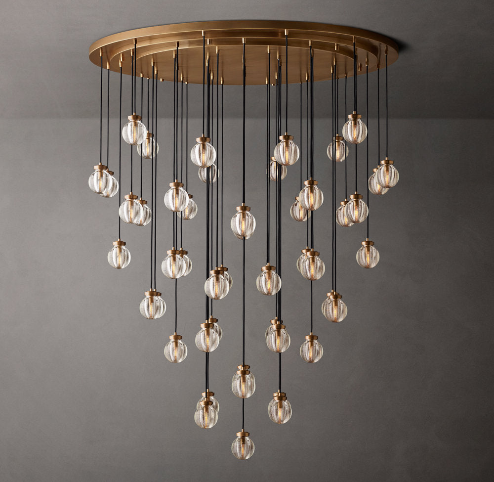 Pearl Round Chandelier 60"
