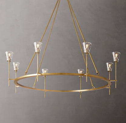 Torche De Verre Round Chandelier 58"