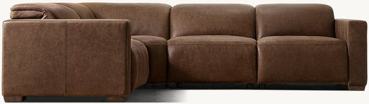 Lennon Recliner Modular Leather 4-Piece L-Sectional