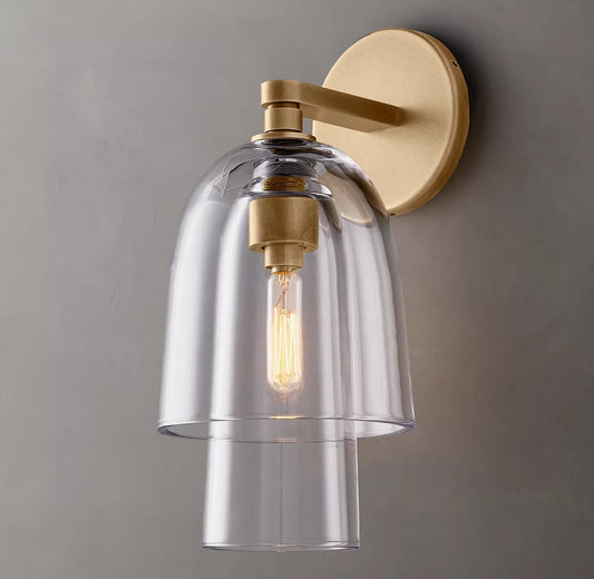 Blom Clear Glass Flute Sconce