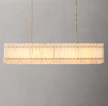 San Marco Alabaster Linear Chandelier 54"