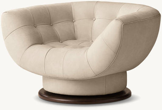 Taite Leather Swivel Chair