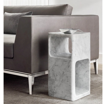 Italia Leather Taper Arm Sofa - Metal Base