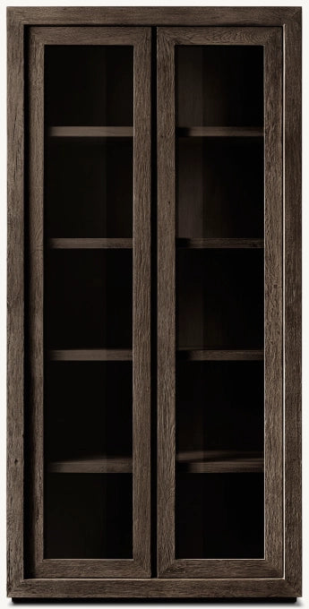 Drifted Reclaimed Oak Glass Cabinet