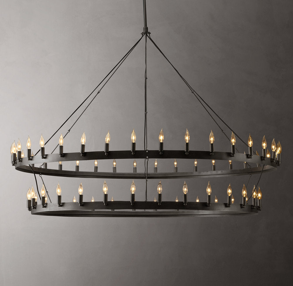 Camino Vintage Candelabra Two-Tier Chandelier 71"