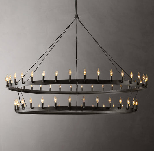 Camino Vintage Candelabra Two-Tier Chandelier 71"