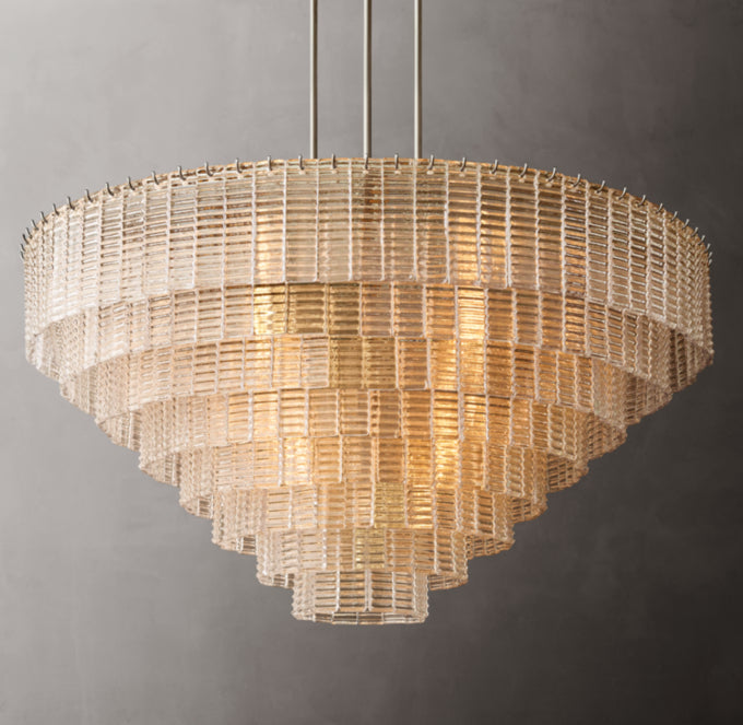 Sirene Clear Glass Round Chandelier 52"